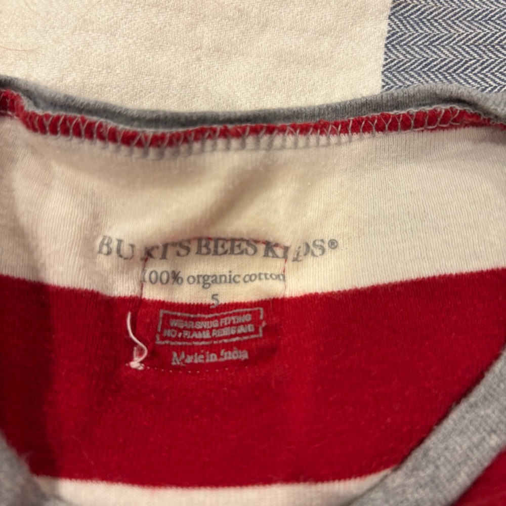 Burt’s Bees Organic Cotton Stripe Pajamas - Picture 3 of 4